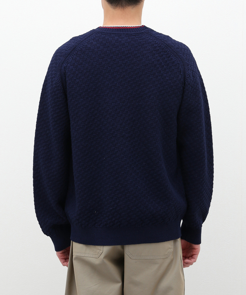 EDIFICE（エディフィス）の「シルキー コットン トリコカーディガン（カーディガン/ボレロ・メンズ・レッド/ネイビー/ホワイト・LARGE/MEDIUM）」の7枚目の写真