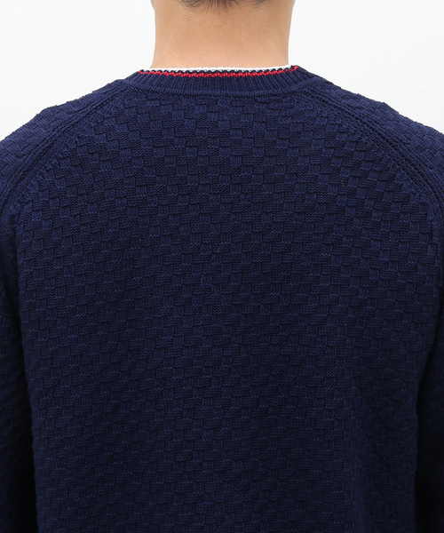 EDIFICE（エディフィス）の「シルキー コットン トリコカーディガン（カーディガン/ボレロ・メンズ・レッド/ネイビー/ホワイト・LARGE/MEDIUM）」の9枚目の写真