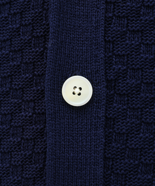 EDIFICE（エディフィス）の「シルキー コットン トリコカーディガン（カーディガン/ボレロ・メンズ・レッド/ネイビー/ホワイト・LARGE/MEDIUM）」の12枚目の写真