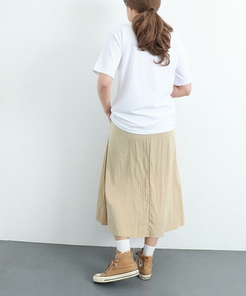 Miniministore(ミニミニストア)の「薄手ロングスカート ハイウエスト 韓国夏(スカート・レディース・ブラック/アイボリー/ベージュ/グレー・FREE)」の12枚目の写真