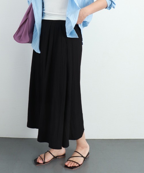 Miniministore(ミニミニストア)の「薄手ロングスカート ハイウエスト 韓国夏(スカート・レディース・ブラック/アイボリー/ベージュ/グレー・FREE)」の16枚目の写真