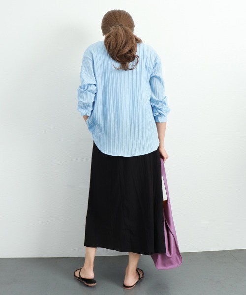 Miniministore(ミニミニストア)の「薄手ロングスカート ハイウエスト 韓国夏(スカート・レディース・ブラック/アイボリー/ベージュ/グレー・FREE)」の18枚目の写真