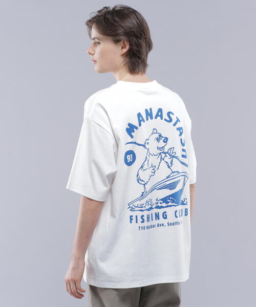 MANASTASH（マナスタッシュ）の「MANASTASH/マナスタッシュ/CiTee FISHING CLUB/シティーフィッシングクラブ（Tシャツ/カットソー・メンズ・ブルー/ホワイト/ブラック・S/L/M/XL）」の2枚目の写真