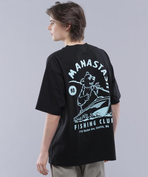 MANASTASH（マナスタッシュ）の「MANASTASH/マナスタッシュ/CiTee FISHING CLUB/シティーフィッシングクラブ（Tシャツ/カットソー・メンズ・ブルー/ホワイト/ブラック・S/L/M/XL）」の3枚目の写真