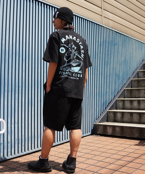 MANASTASH（マナスタッシュ）の「MANASTASH/マナスタッシュ/CiTee FISHING CLUB/シティーフィッシングクラブ（Tシャツ/カットソー・メンズ・ブルー/ホワイト/ブラック・S/L/M/XL）」の9枚目の写真