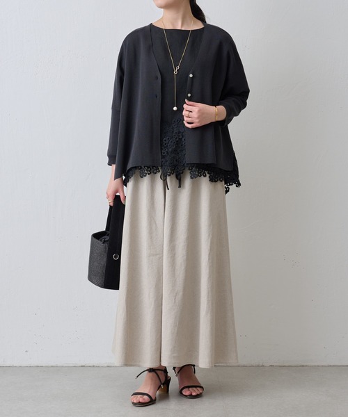 BEARDSLEY（ビアズリー）の「リネンフレアースカート（スカート・レディース・ベージュ/ブラック・S/M）」の11枚目の写真