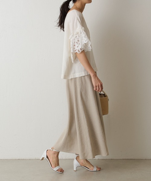 BEARDSLEY（ビアズリー）の「リネンフレアースカート（スカート・レディース・ベージュ/ブラック・S/M）」の15枚目の写真