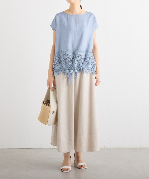 BEARDSLEY（ビアズリー）の「リネンフレアースカート（スカート・レディース・ベージュ/ブラック・S/M）」の16枚目の写真