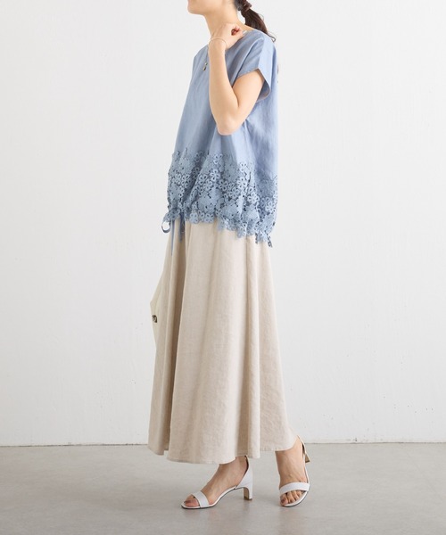 BEARDSLEY（ビアズリー）の「リネンフレアースカート（スカート・レディース・ベージュ/ブラック・S/M）」の17枚目の写真