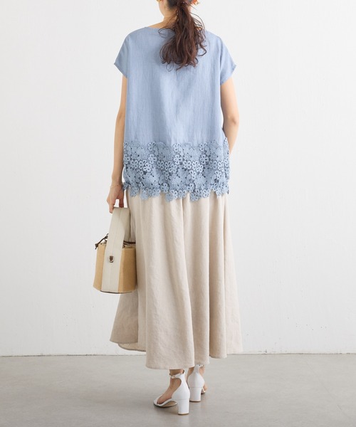 BEARDSLEY（ビアズリー）の「リネンフレアースカート（スカート・レディース・ベージュ/ブラック・S/M）」の18枚目の写真