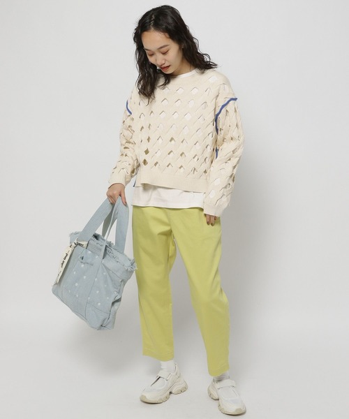 niko and...（ニコアンド）の「パイピングアミアミニットプルオーバー（ニット/セーター・レディース・オフホワイト/ブルー/ブラック・MEDIUM/LARGE）」の18枚目の写真