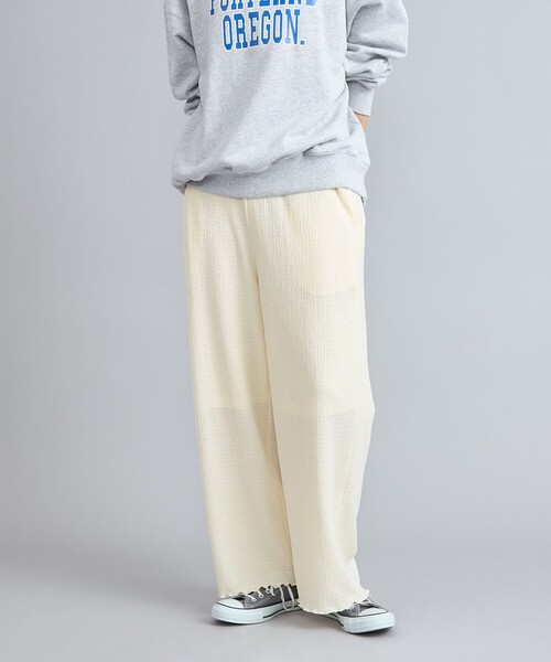 coen(コーエン)の「ポコポコイージーワイドパンツ(その他パンツ・レディース・ブラック/ナチュラル/オレンジ/ケリーグリーン・M/L)」の9枚目の写真