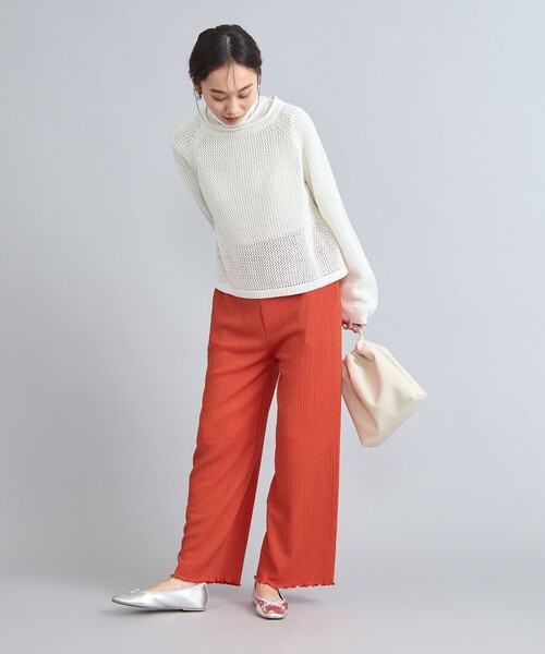 coen(コーエン)の「ポコポコイージーワイドパンツ(その他パンツ・レディース・ブラック/ナチュラル/オレンジ/ケリーグリーン・M/L)」の16枚目の写真