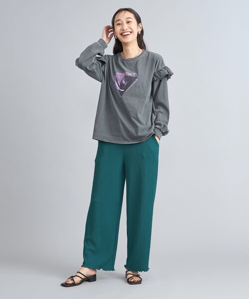 coen(コーエン)の「ポコポコイージーワイドパンツ(その他パンツ・レディース・ブラック/ナチュラル/オレンジ/ケリーグリーン・M/L)」の21枚目の写真