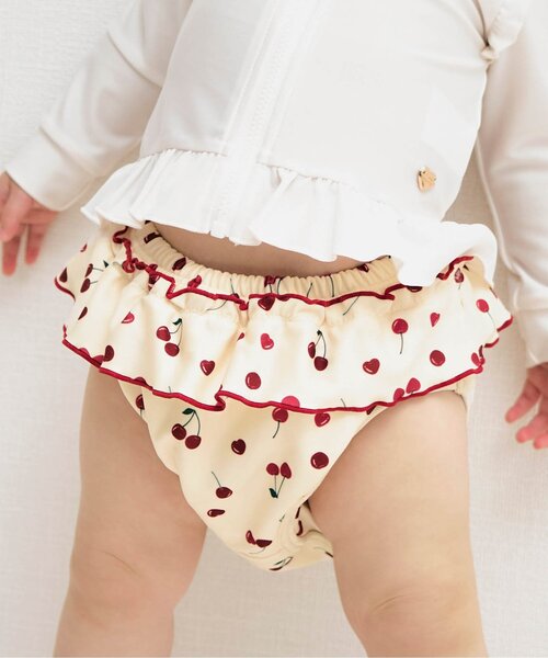 apres les cours(アプレレクール)の「【リンク/UVカット】水遊びベビーブルマ(水着・キッズ・アイボリー/ミント・80/70)」の2枚目の写真