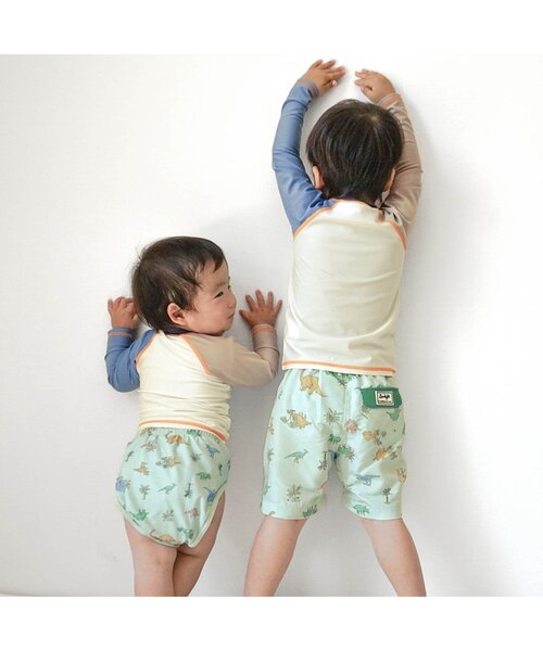 apres les cours(アプレレクール)の「【リンク/UVカット】水遊びベビーブルマ(水着・キッズ・アイボリー/ミント・80/70)」の7枚目の写真