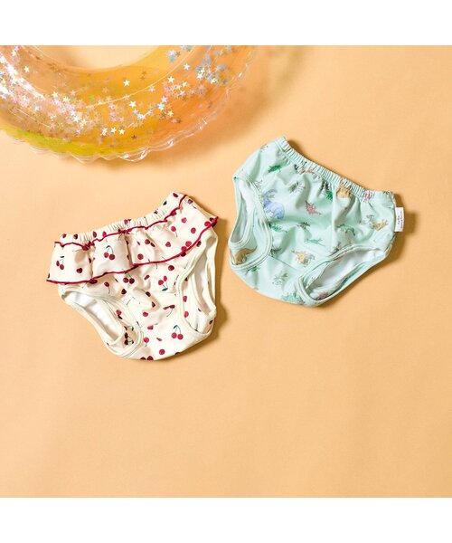 apres les cours(アプレレクール)の「【リンク/UVカット】水遊びベビーブルマ(水着・キッズ・アイボリー/ミント・80/70)」の8枚目の写真