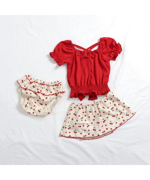 apres les cours(アプレレクール)の「【リンク/UVカット】水遊びベビーブルマ(水着・キッズ・アイボリー/ミント・80/70)」の9枚目の写真