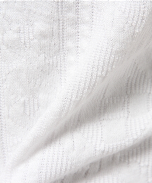 WEGO（ウィゴー）の「WEGO/ケーブルハイネック5分袖Tシャツ（Tシャツ/カットソー・レディース・ホワイト/杢グレー・FREE）」の9枚目の写真