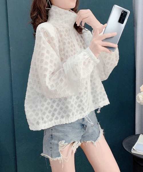 Miniministore(ミニミニストア)の「サマーカーディガン レディースアウター夏(カーディガン/ボレロ・レディース・ピンク/ホワイト/グレー・FREE)」の2枚目の写真