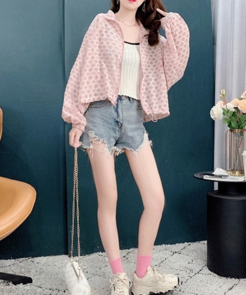 Miniministore(ミニミニストア)の「サマーカーディガン レディースアウター夏(カーディガン/ボレロ・レディース・ピンク/ホワイト/グレー・FREE)」の12枚目の写真