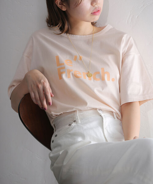 La TOTALITE(ラトータリテ)の「Le French ロゴTシャツ(Tシャツ/カットソー・レディース・ホワイト/ネイビー/ピンク系その他・FREE)」の3枚目の写真