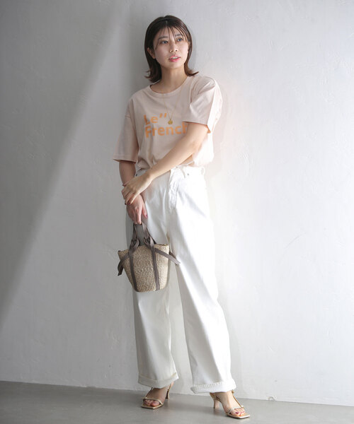 La TOTALITE(ラトータリテ)の「Le French ロゴTシャツ(Tシャツ/カットソー・レディース・ホワイト/ネイビー/ピンク系その他・FREE)」の11枚目の写真