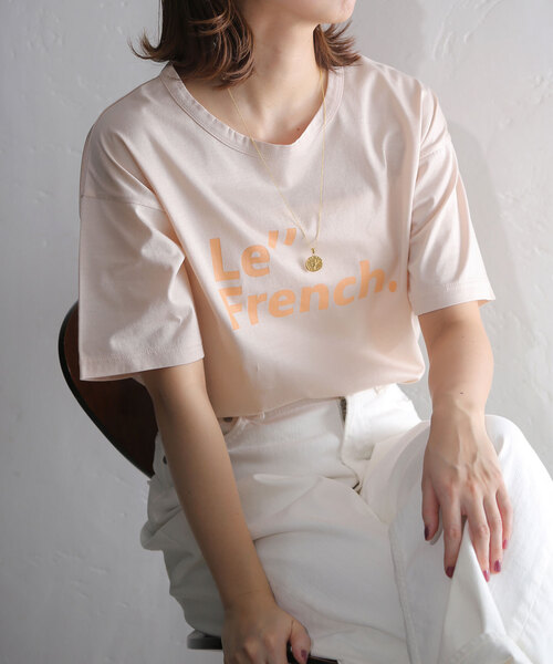 La TOTALITE(ラトータリテ)の「Le French ロゴTシャツ(Tシャツ/カットソー・レディース・ホワイト/ネイビー/ピンク系その他・FREE)」の14枚目の写真