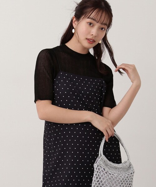 PROPORTION BODY DRESSING（プロポーションボディドレッシング）の「シアーショートニット / 1214170404（ニット/セーター・レディース・グレー/ブラック/ベージュ・FREE）」の7枚目の写真