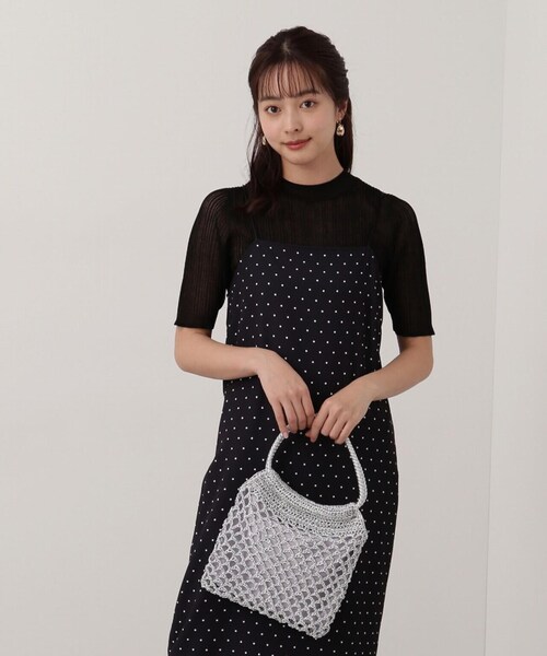 PROPORTION BODY DRESSING（プロポーションボディドレッシング）の「シアーショートニット / 1214170404（ニット/セーター・レディース・グレー/ブラック/ベージュ・FREE）」の9枚目の写真