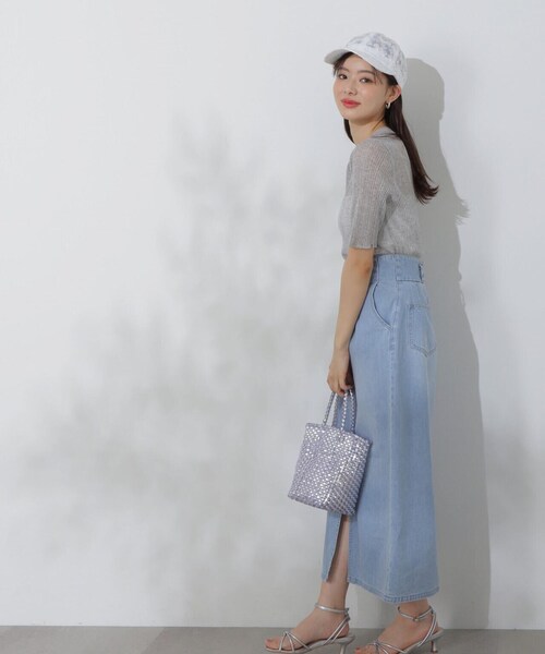 PROPORTION BODY DRESSING（プロポーションボディドレッシング）の「シアーショートニット / 1214170404（ニット/セーター・レディース・グレー/ブラック/ベージュ・FREE）」の15枚目の写真