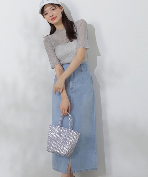 PROPORTION BODY DRESSING（プロポーションボディドレッシング）の「シアーショートニット / 1214170404（ニット/セーター・レディース・グレー/ブラック/ベージュ・FREE）」の18枚目の写真