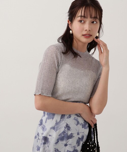 PROPORTION BODY DRESSING（プロポーションボディドレッシング）の「シアーショートニット / 1214170404（ニット/セーター・レディース・グレー/ブラック/ベージュ・FREE）」の19枚目の写真