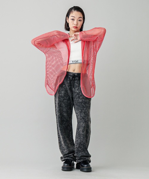 X-girl(エックスガール)の「LOGO AND STRIPE CROPPED S/S TOP(Tシャツ/カットソー・レディース・マルチ/ブラック/オリーブ/ホワイト・S/M)」の18枚目の写真