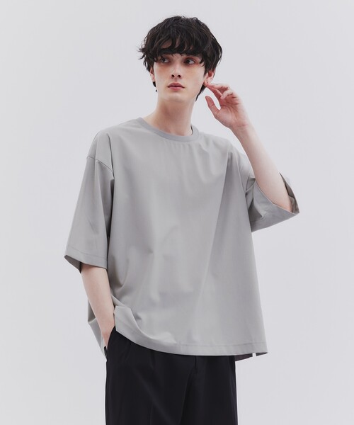 tk.TAKEO KIKUCHI(ティーケータケオキクチ)の「◆【吸水速乾】ポリトロプルオーバー(Tシャツ/カットソー・メンズ・ライトグレー/ブラック/ブルー/グレー・02/03)」の3枚目の写真