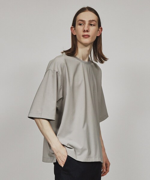 tk.TAKEO KIKUCHI(ティーケータケオキクチ)の「◆【吸水速乾】ポリトロプルオーバー(Tシャツ/カットソー・メンズ・ライトグレー/ブラック/ブルー/グレー・02/03)」の9枚目の写真