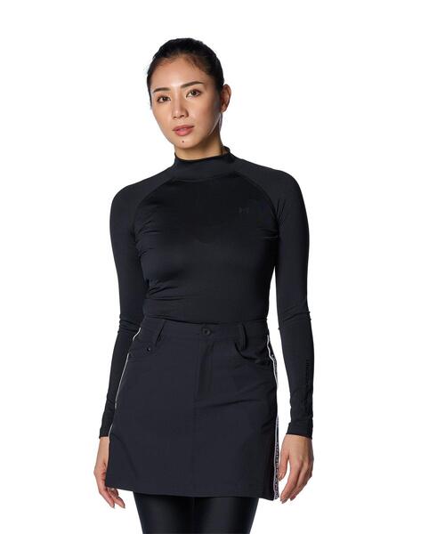 UNDER ARMOUR(アンダーアーマー)の「UAヒートギア コンプレッション ロングスリーブ モックネック シャツ(ゴルフ/レディース)(Tシャツ/カットソー・レディース・ブラック・M/L/S/XL)」の1枚目の写真