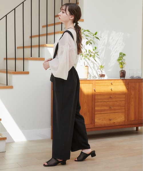 ANGIE（アンジー）の「フロントジップサロペット（サロペット/オーバーオール・レディース・ダークグレー/アイボリー/ブラック・FREE）」の13枚目の写真