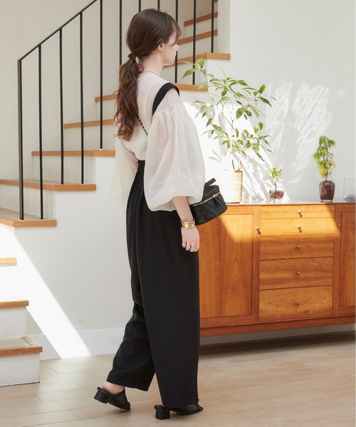 ANGIE（アンジー）の「フロントジップサロペット（サロペット/オーバーオール・レディース・ダークグレー/アイボリー/ブラック・FREE）」の16枚目の写真