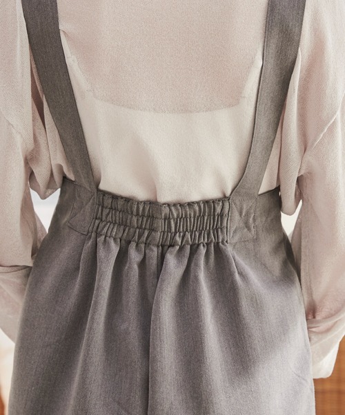 ANGIE（アンジー）の「フロントジップサロペット（サロペット/オーバーオール・レディース・ダークグレー/アイボリー/ブラック・FREE）」の8枚目の写真