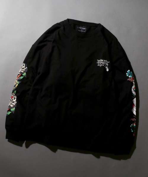 HARDY NOIR カタパッドフウロゴプリントTEE ロゴT 黒 カットソー