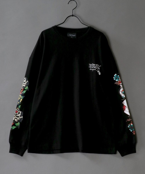 Ed Hardy ロンT Ed Hardy tシャツ EdHardy袖プリントロンT メンズ レディース