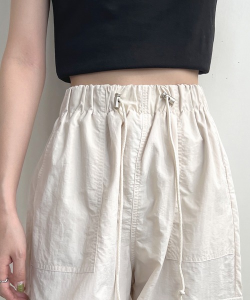 Futier land（フューティアランド）の「裾アレンジワッシャーナイロンカーゴパンツ（カーゴパンツ・レディース・ピンク/アイボリー/ブラック・MEDIUM）」の17枚目の写真