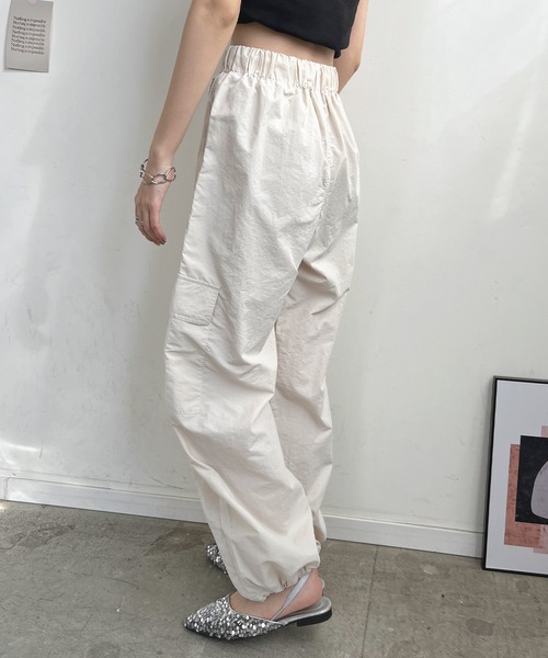 Futier land（フューティアランド）の「裾アレンジワッシャーナイロンカーゴパンツ（カーゴパンツ・レディース・ピンク/アイボリー/ブラック・MEDIUM）」の22枚目の写真