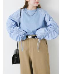 袖ドロストラグランカットソー