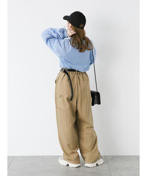 ehka sopo（エヘカソポ）の「袖ドロストラグランカットソー（Tシャツ/カットソー・レディース・ブルー/ライトベージュ/チャコールグレー・F）」の22枚目の写真