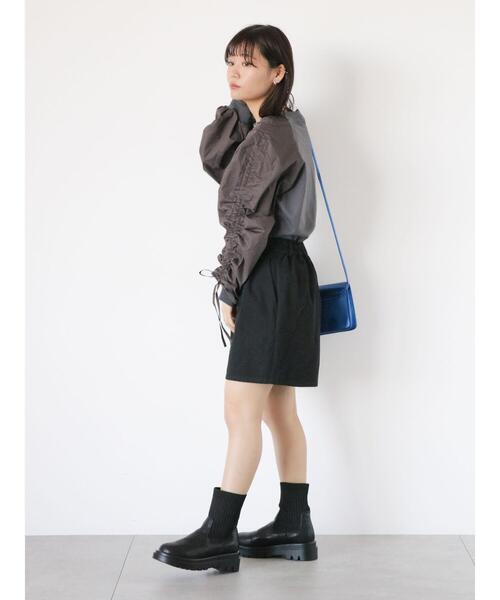 ehka sopo（エヘカソポ）の「袖ドロストラグランカットソー（Tシャツ/カットソー・レディース・ブルー/ライトベージュ/チャコールグレー・F）」の15枚目の写真