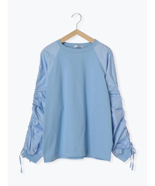 ehka sopo（エヘカソポ）の「袖ドロストラグランカットソー（Tシャツ/カットソー・レディース・ブルー/ライトベージュ/チャコールグレー・F）」の17枚目の写真