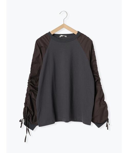 ehka sopo（エヘカソポ）の「袖ドロストラグランカットソー（Tシャツ/カットソー・レディース・ブルー/ライトベージュ/チャコールグレー・F）」の19枚目の写真