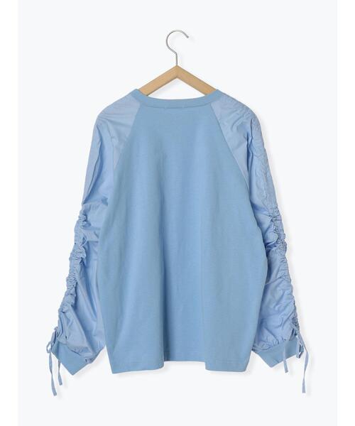 ehka sopo（エヘカソポ）の「袖ドロストラグランカットソー（Tシャツ/カットソー・レディース・ブルー/ライトベージュ/チャコールグレー・F）」の9枚目の写真